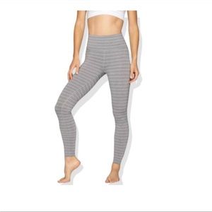 Athleta Grey Striped Leggings